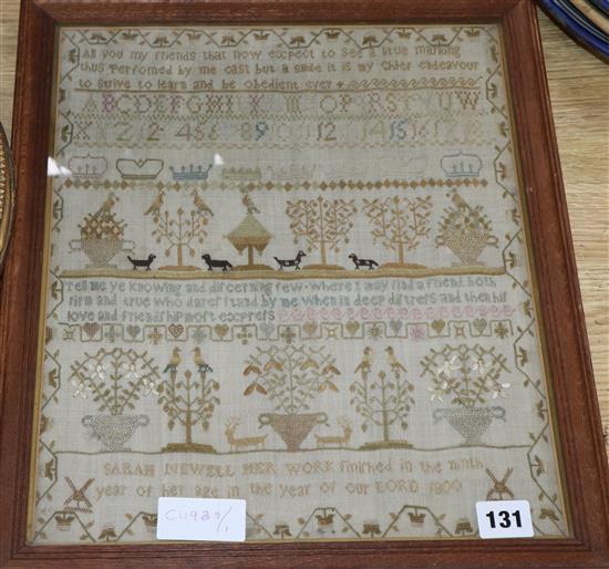 A 19th century sampler, dated 1800